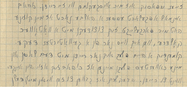 Excerpt from autobiography of Khane Hoykhman